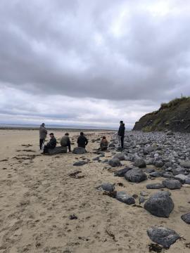 Practising mindfulness on Rossnowlagh Beach
